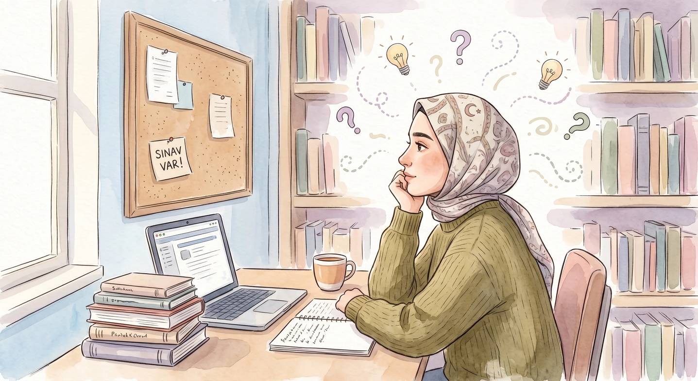 Kütüphanede dijital ve basılı kaynaklar arasında seçim yapan bir öğrenci